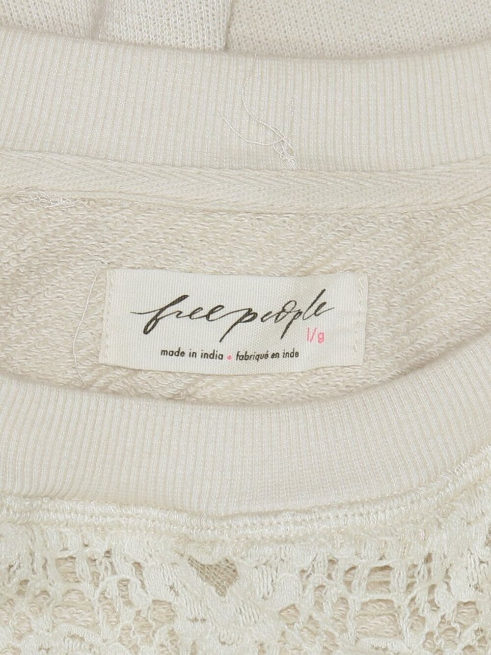 Free People Belle Sweatshirt Crew Neck Oversize Pullover Ruffle Dress L - Picture 8 of 10